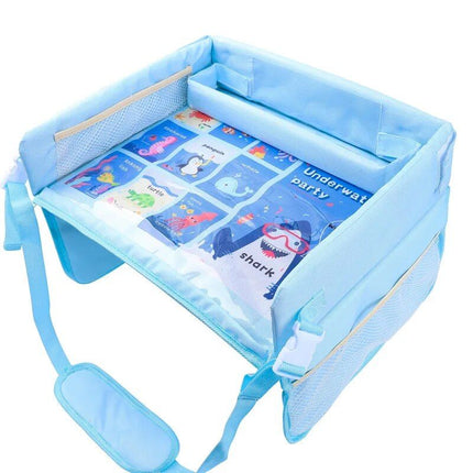 Kids Cartoon Travel Tray - Waterproof Toddler Car Seat Activity Desk - Wnkrs