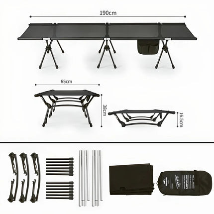 Cama de camping ultraligera de aleación de aluminio