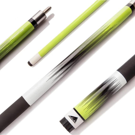 Deluxe Neon Green Fade 58" Composite 2-Piece Billiards Cue - Wnkrs