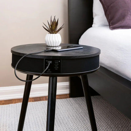 Modern Bluetooth Speaker End Table with USB Charging Port - Wnkrs