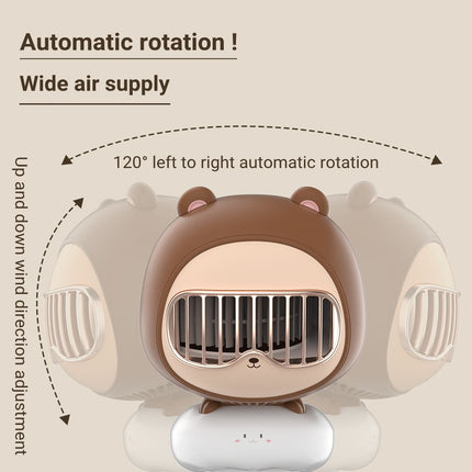 Ventilador plegable de escritorio con carga USB