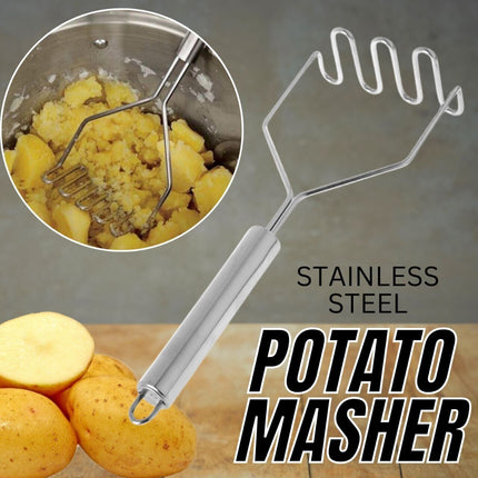 Stainless Steel Handle Potato Masher & Ricer Mash Potatoes Vegetables Tool - Wnkrs