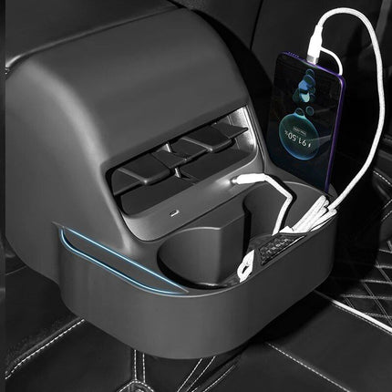 Multi-Function Rear Seat Air Vent Cup Holder for Tesla Model 3 & Model Y (2019-2023) - Wnkrs