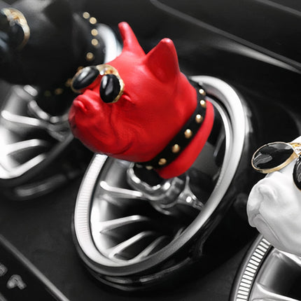 Red Painted Bulldog Car Air Freshener - Wnkrs