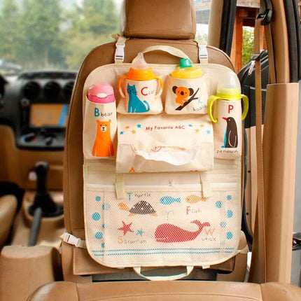 Fun and Functional Kids Cartoon Car Back Seat Organizer - Wnkrs