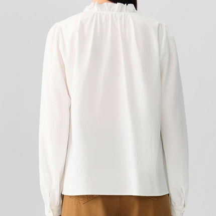 Elegante blusa de estilo francés para ir al trabajo