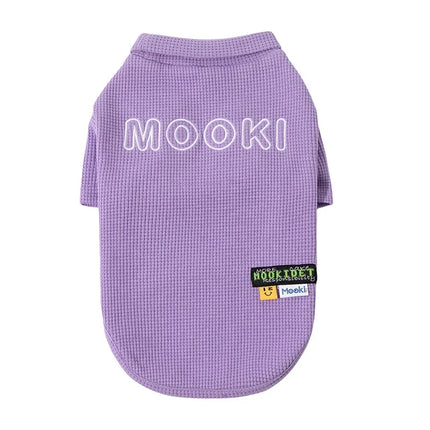 Camiseta para perro de punto gofre morado acogedor