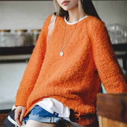 Vintage Orange Knit Pullover Sweater