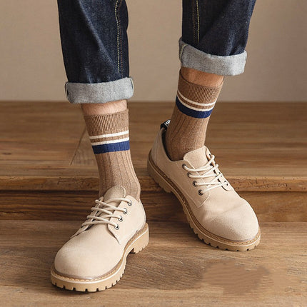 10 pares de calcetines de algodón a rayas para hombre