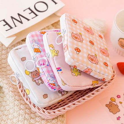 Organizador multiusos con temática de osos kawaii para cosméticos y productos sanitarios