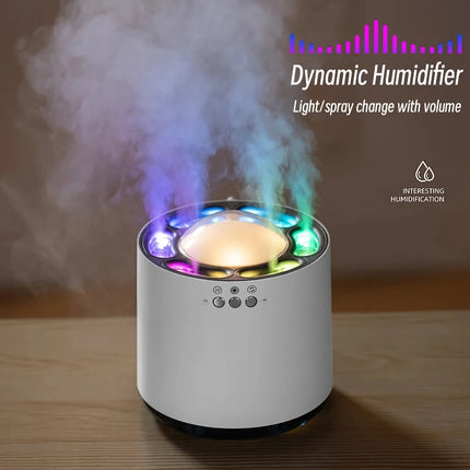 Humidificateur d'air à brume dynamique 800 ml avec lumière LED colorée