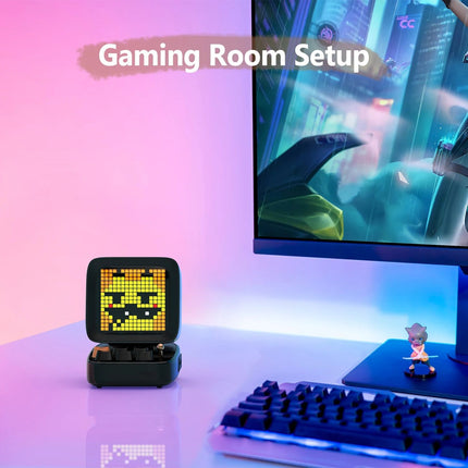 Retro Pixel Art Bluetooth Speaker with LED Display & Alarm Clock, Home Décor & Gift Idea - Wnkrs