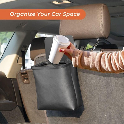 Leather Car Trash Can: Waterproof, Foldable & Multipurpose Organizer - Wnkrs