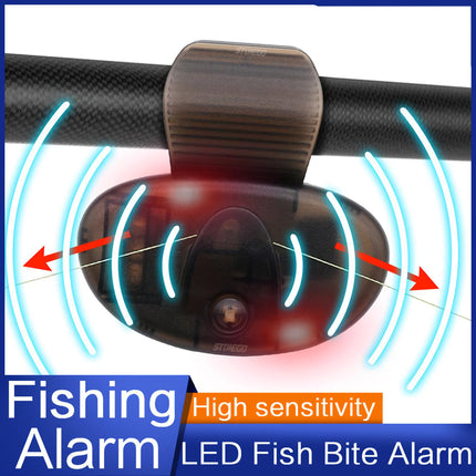 Alarma de picadura de pesca LED con sensor sensible e indicador de pesca nocturna