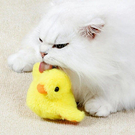 Interactive Electric Duck Toy for Cats: Flapping, Rechargeable, Bite-Resistant - Wnkrs