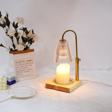 Lámpara retro para calentar velas con luz LED y aromaterapia regulable