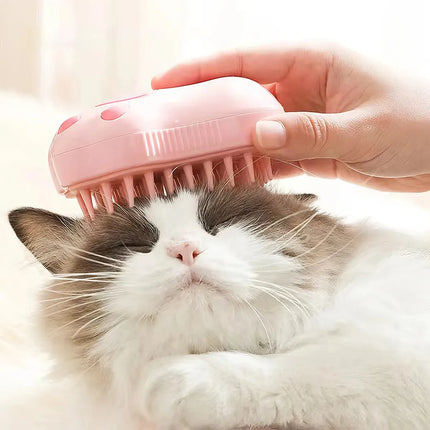 Steamy Massage Pet Grooming Brush with Electric Water Spray