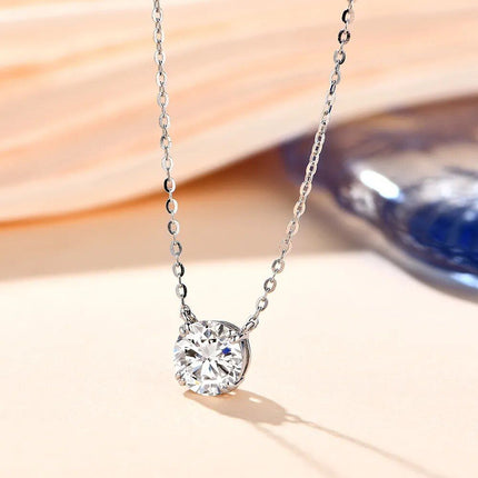 Elegant 1CT Moissanite Diamond Necklace - Wnkrs