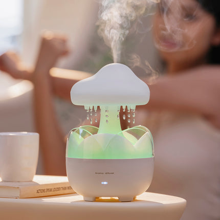 Humidificador de aire Raindrop con lámpara de colores