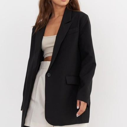 Blazer elegante de gran tamaño para mujer