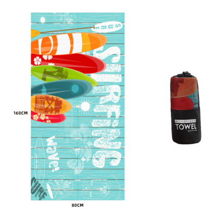 Printed Swim Microfiber Beach Towel - Wnkrs