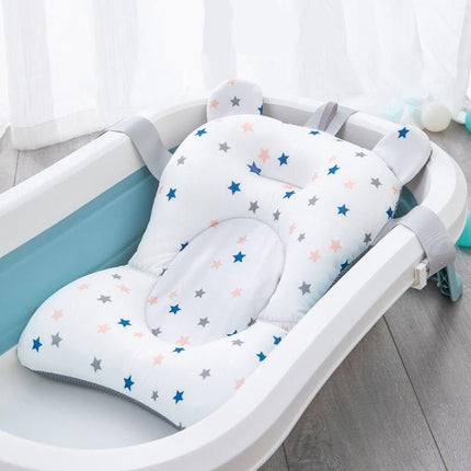 Adjustable Newborn Bath Cushion - Star Pattern, Foldable Baby Bath Seat - Wnkrs