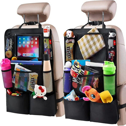 Backseat Organizer with Touchscreen Tablet Holder & Kick Mat Protector - Wnkrs