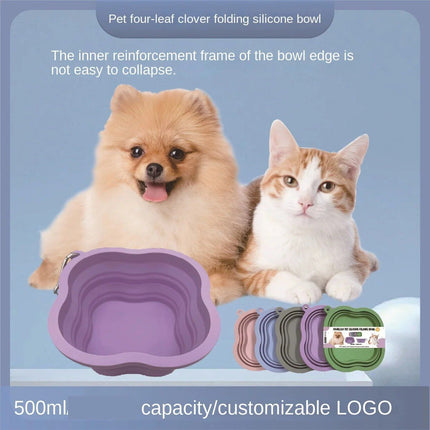 Portable 500ML Silicone Pet Bowl - Wnkrs