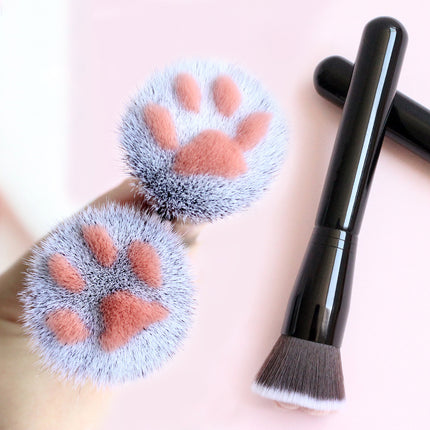 Pinceles de maquillaje con forma de pata de gato: herramientas de belleza lindas y versátiles