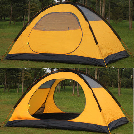 Tente de camping double couche ultralégère et imperméable avec jupe pare-neige