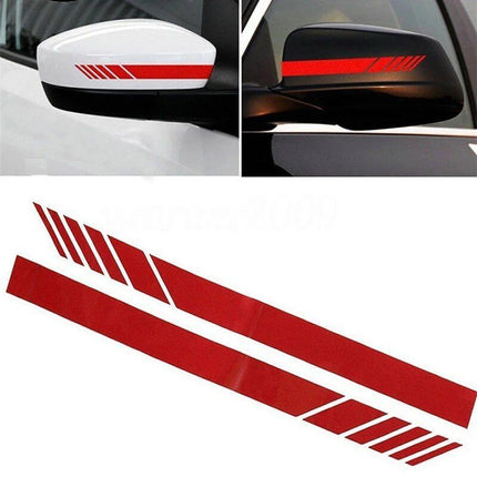 Car Racing Stripe Stickers Rearview Mirror Vinyl Decals - Wnkrs