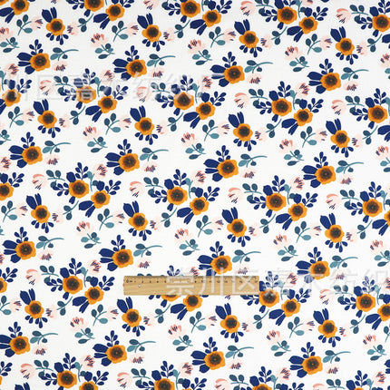 Plant Flowers Small Clear Floral Cotton Fabric - Wnkrs