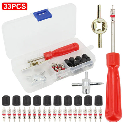 33-Piece Car Tyre Valve Repair & Installation Kit - Wnkrs