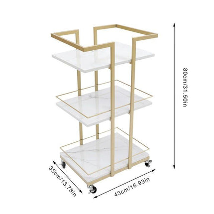 3-Tier Metal Rolling Cart - Wnkrs