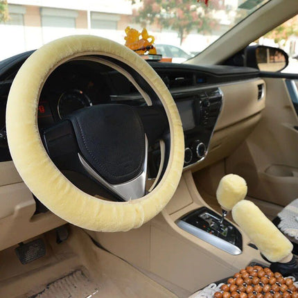 Car Steering Wheel Plush Cover - Wnkrs