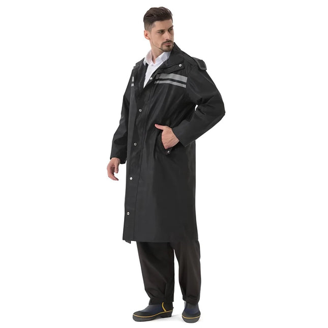 Chubasquero largo impermeable para hombre