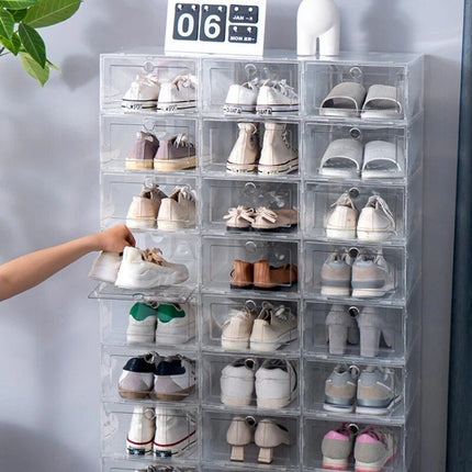 Transparent Shoe Storage Organizer Box - Wnkrs