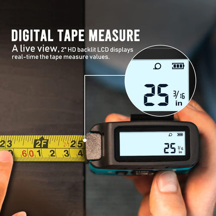 Cinta métrica y telémetro láser digital 2 en 1 de 40 m