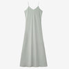 Green satin dress