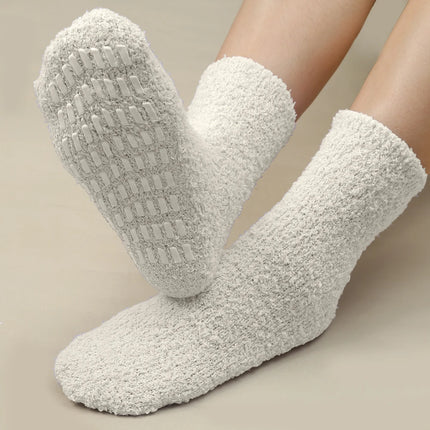 Calcetines de interior antideslizantes de terciopelo coral acogedores para mujer