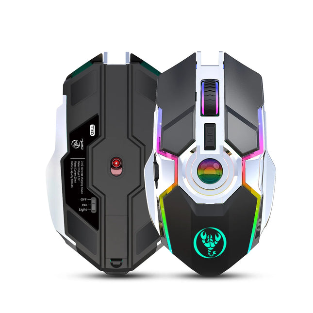 T30 2.4G Wireless Gaming Mouse 7-Button RGB Backlit 2400DPI Rechargeable