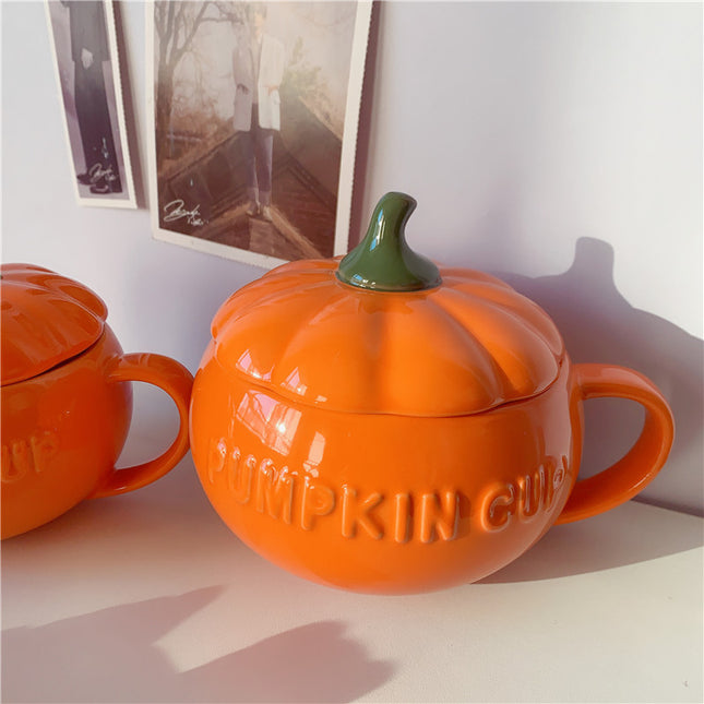 Ceramic Breakfast Couple Pumpkin Cups - Wnkrs