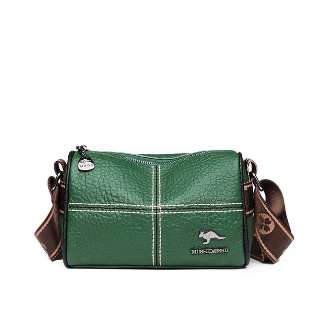 Bolso de mano para mujer de piel auténtica de alta calidad: bolso de hombro y cruzado de moda