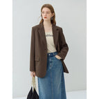 Chocolate Brown Blazer / M