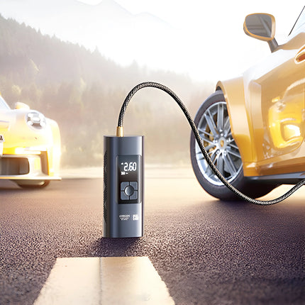 Gonfleur de pneu de voiture sans fil portable 30 W – Pompe à air à double cylindre pour voiture et vélo