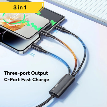 Cable de carga rápida Lightning USB C a tipo C 3 en 1 de 100 W