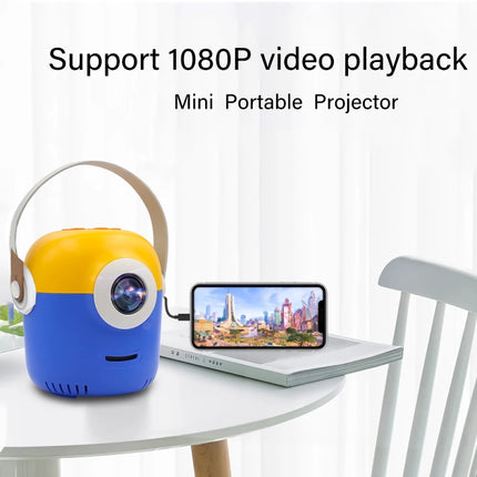 Mini projecteur LED USB portable, prise en charge 1080P, lecteur multimédia pour cinéma maison