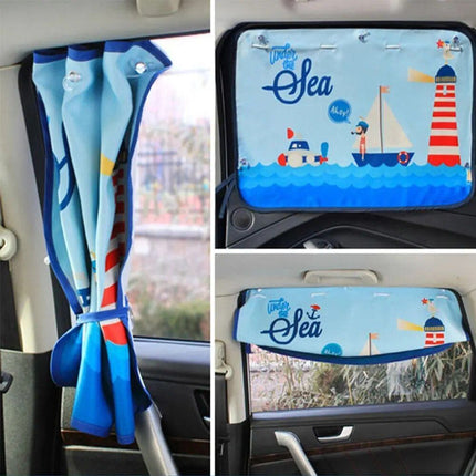 Cartoon Rear Window Car Sunshade: UV Protection & Fun Design for Kids - Wnkrs