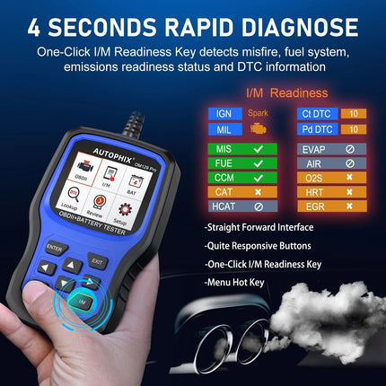 Pro 2-in-1 OBD2 Scanner and Battery Tester for Enhanced Vehicle Diagnostics - Wnkrs