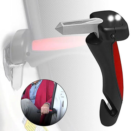 3-in-1 Car Door Assist Handle with Safety Features: Mobility Aid, Seatbelt Cutter, Window Breaker - Wnkrs